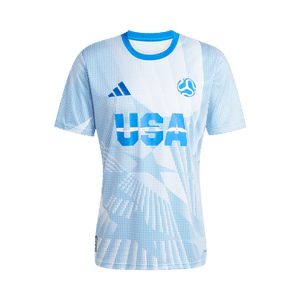 Adidas USA Jersey 'White/Glow Blue'