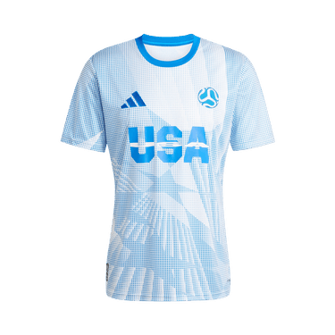 Adidas USA Jersey 'White/Glow Blue'