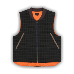 Pleasures Horns Denim Vest 'Brown Plaid'