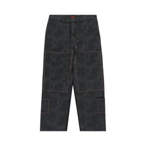 Pleasures Cowhide Double Knee Work Pant 'Black'