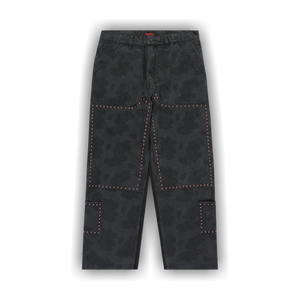 Pleasures Cowhide Double Knee Work Pant 'Black'