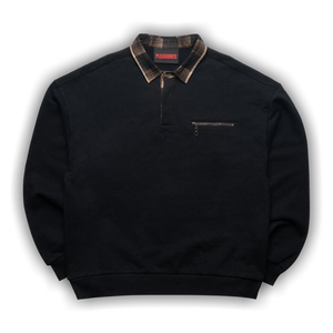 Pleasures Town Polo Sweatshirt 'Black'