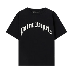 Palm Angels Curved Logo Regular Tee 'Black/Off White'