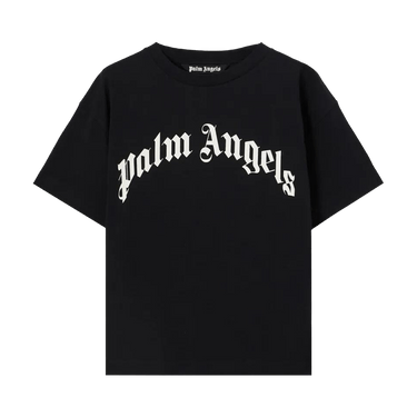 Palm Angels Curved Logo Regular Tee 'Black/Off White'