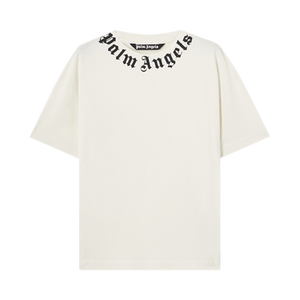 Palm Angels Neck Logo Regular Tee 'Off White/Black'