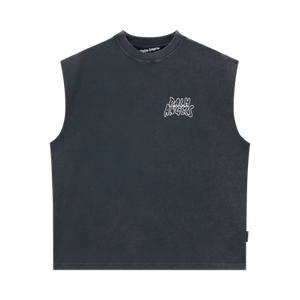 Palm Angels Palm Leaf Distressed Tank 'Black/Multicolor'