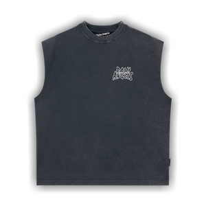 Palm Angels Palm Leaf Distressed Tank 'Black/Multicolor'