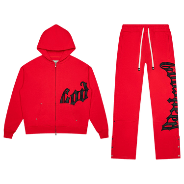 Godspeed OG Logo Sweatsuit 'Red Plaid'