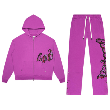 Godspeed OG Logo Sweatsuit 'Pink Plaid'