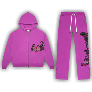 Godspeed OG Logo Sweatsuit 'Pink Plaid'