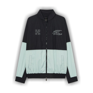 Off-White Marker Nyl Relax Track Top 'Black'