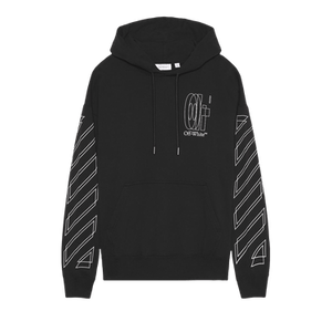 Off-White Outl Dbl Arr Skate Hoodie 'Black'