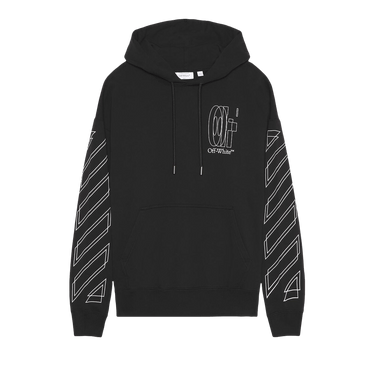 Off-White Outl Dbl Arr Skate Hoodie 'Black'