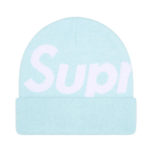 Supreme Big Logo Beanie 'Light Blue'