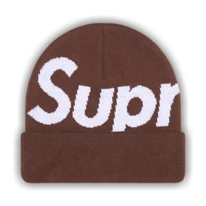 Supreme Big Logo Beanie 'Brown'