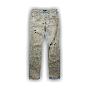 PURPLE BRAND Low Rise Skinny Leg Mud Jean 'Tan'