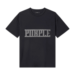 PURPLE BRAND Crystal Plaque T-Shirt 'Black'