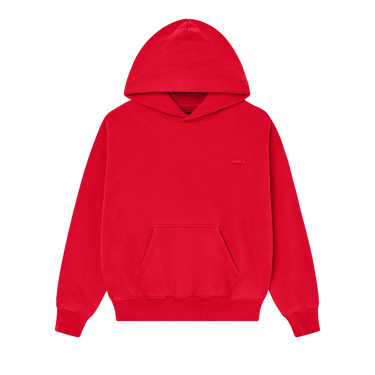 PURPLE BRAND Fleece Pullover Hoodie 'Red'