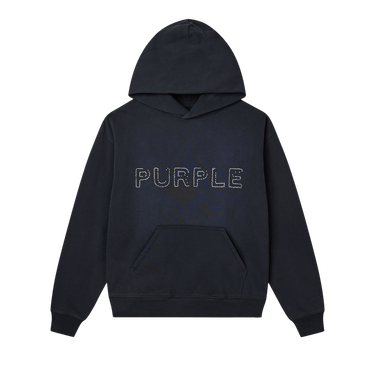 PURPLE BRAND French Terry Pullover Hoodie 'Black'