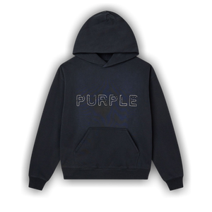 PURPLE BRAND French Terry Pullover Hoodie 'Black'