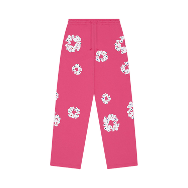 Denim Tears Rhinestone Cotton Wreath Sweatpants 'Pink'