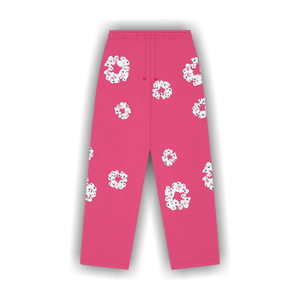 Denim Tears Rhinestone Cotton Wreath Sweatpants 'Pink'