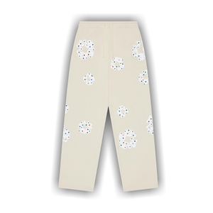 Denim Tears Rhinestone Cotton Wreath Sweatpants 'Oatmeal'
