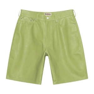 Stussy Big Ol Leather Shorts 'Lime'