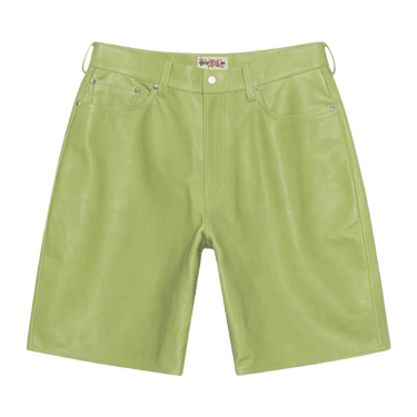 Stussy Big Ol Leather Shorts 'Lime'