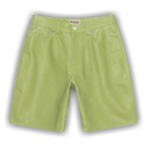 Stussy Big Ol Leather Shorts 'Lime'