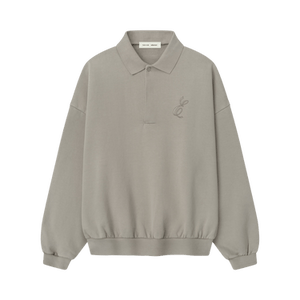 Fear of God Essentials Classic Polo Sweatshirt 'Smoke Grey'