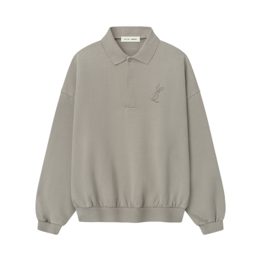 Fear of God Essentials Classic Polo Sweatshirt 'Smoke Grey'