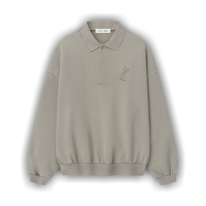 Fear of God Essentials Classic Polo Sweatshirt 'Smoke Grey'