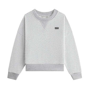 Kith Kids Long-Sleeve Nelson Crewneck 'Light Heather Grey'