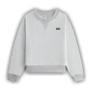 Kith Kids Long-Sleeve Nelson Crewneck 'Light Heather Grey'