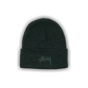 Stussy Cuff Beanie Stock 'Marled Hunter Green'
