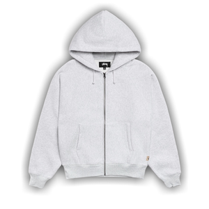 Stussy Raglan Zip Hoodie 'Ash Heather'