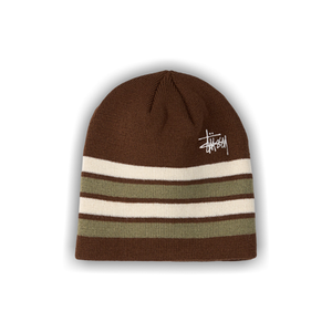 Stussy Basic Striped Skullcap 'Brown'