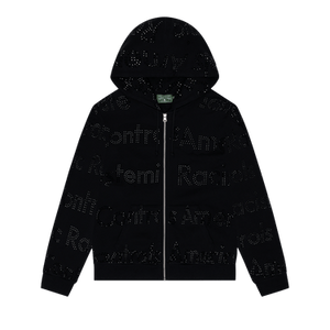Denim Tears Systemic Racism Controls America Zip Hoodie 'Black'