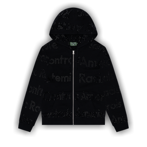 Denim Tears Systemic Racism Controls America Zip Hoodie 'Black'