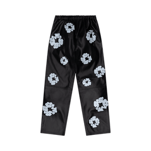 Denim Tears Leather Cotton Wreath Sweatpants 'Black'