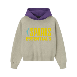 Fear of God Essentials x NBA Sparks Classic Hoodie 'Heather Stone/Purple Reign'