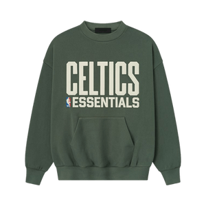 Fear of God Essentials x NBA Celtics Sport Crewneck 'Balsam Green'