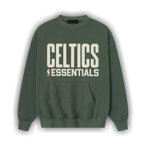 Fear of God Essentials x NBA Celtics Sport Crewneck 'Balsam Green'