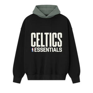 Fear of God Essentials x NBA Celtics Sport Hoodie 'Black/Balsam Green'