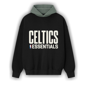 Fear of God Essentials x NBA Celtics Sport Hoodie 'Black/Balsam Green'