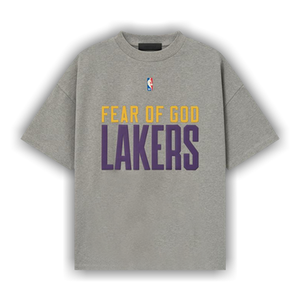 Fear of God Essentials x NBA Lakers 90's Tee 'Concrete Heather'