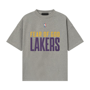 Fear of God Essentials x NBA Lakers 90's Tee 'Concrete Heather'