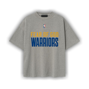 Fear of God Essentials x NBA Warriors 90's Tee 'Concrete Heather'