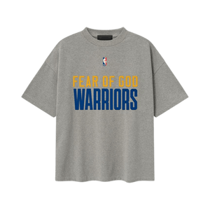 Fear of God Essentials x NBA Warriors 90's Tee 'Concrete Heather'